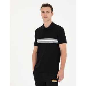 Pierre Cardin Erkek Siyah Slim Fit Polo Yaka Tişört 50275719-VR046