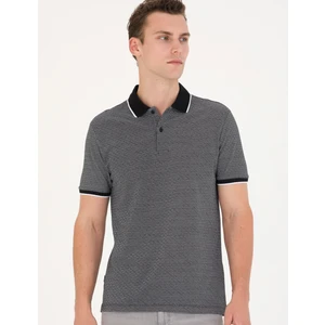 Pierre Cardin Erkek Siyah Slim Fit Polo Yaka Tişört 50273588-VR046
