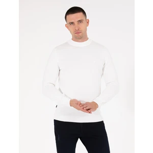 Pierre Cardin Erkek Ekru Slim Fit Yarım Balıkçı Yaka Basic Triko Kazak 50259094-VR019