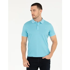Pierre Cardin Erkek Açık Mavi Slim Fit Polo Yaka Merserize Tişört 50262665-VR003