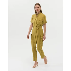 Pierre Cardin Kadın Yeşil Dokuma Tulum 50262645-VR235