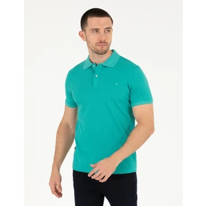 Pierre Cardin Erkek Yeşil Slim Fit Polo Yaka Merserize Tişört 50262665-VR083