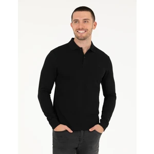 Pierre Cardin Erkek Siyah Slim Fit Basic Sweatshirt 50276035-VR046