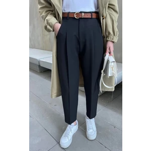 Shop My Kemerli Havuç Pantolon Siyah
