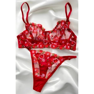 Fleur de Lingerie Kalpli Zarif Dantelli Sütyen Külot Bralet Takımı