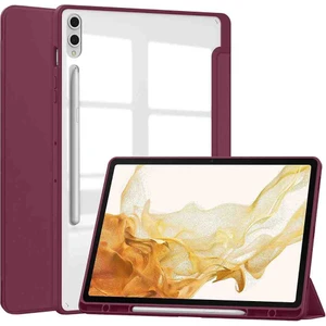 Samsung Galaxy Tab S10+/S9 Fe Plus Uyumlu Kılıf Üçgen Pen Charge Kalem Bölmeli Kapak