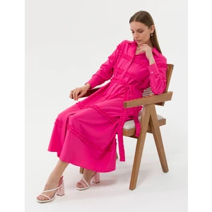 Pierre Cardin Kadın Fuşya Uzunkollu Elbise 50262953-VR023