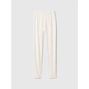 Kız Çocuk Kırık Beyaz Stretch Jersey Legging Tayt