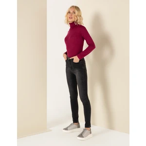 Pierre Cardin Kadın Antrasit Skinny Fit Jean Pantolon 50254380-VR006