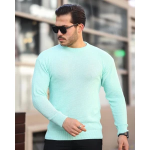 Kare Desenli Bisiklet Yaka Triko