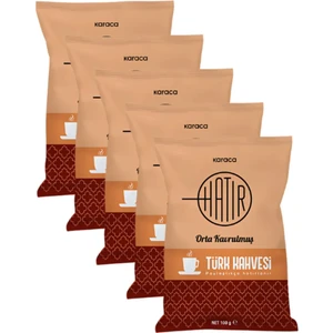 Hatır Orta Kavrulmuş Bol Köpüklü Türk Kahvesi 5X100GR