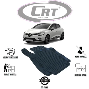 Renault Clio 4 2011-2019 Tek Sol 3D Araca Özel Paspas