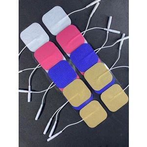 Tıpteknik Market Renkli Tens Elektrod Pedi Extra Güçlendirilmiş Yapışkanlı Kumaş Renkli - 5 x 5 cm - 4 Paket - 16 Adet