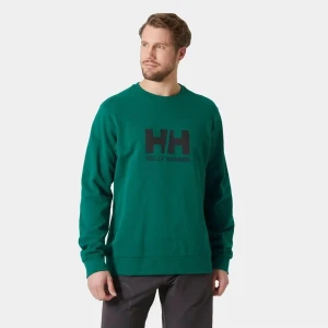 Helly Hansen Helly Hansen Hh Logo Crew 2.0 Sweatshırt Erkek Yeşil Sweatshirt HHA.30395-HHA.439