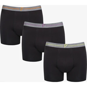 Black Basic 3lü Siyah Boxer