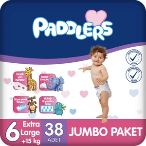 6 Numara X-Large 38 Adet (15+kg) Jumbo Paket
