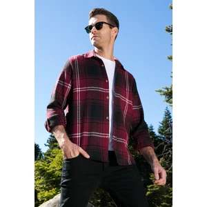 Ekoseli Uzun Kollu Slim Fit Kışlık Gömlek Erkek GÖMLEK CF21W112844