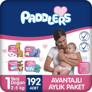 Bebek Bezi  1 Numara Yenidoğan 192 Adet (2-5 kg) Aylık Paket