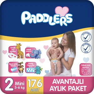 2 Numara Mini 176 Adet (3-6 kg) Aylık Paket