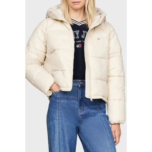 Tommy Jeans Regular Fit Kapüşonlu Dik Yaka Şişme Mont Bayan Mont DW0DW18841 Acg