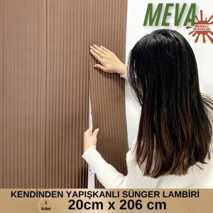 Renkli duvarlar 20 cm   x  206 cm  kendinden yapışkanlı sünger meva duvar lambirisi kahverengi salon ofis kaplama paneli