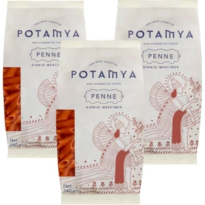 Kırmızı Mercimek Penne 240 gr  x3