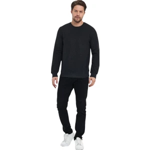 Erkek Şardonlu Sıfır Yaka Sweat