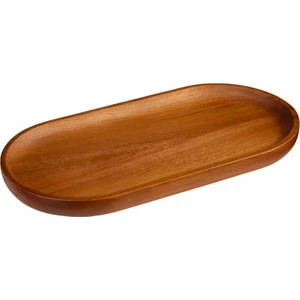 Dayanıklı Ahşap Akasya Oval Sunumluk 7B109