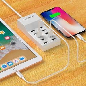 Smyrna Store 10'lu USB Çoğaltıcı Çoklu Şarj Aleti Fişli USB Hub
