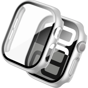 Kasa Koruyucu Kılıf, Apple Watch Series 10/11 46MM ile Uyumlu Ekran Koruyucu, Gümüş