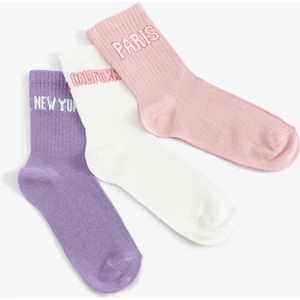 3'lü Soket Çorap Seti Çok Renkli