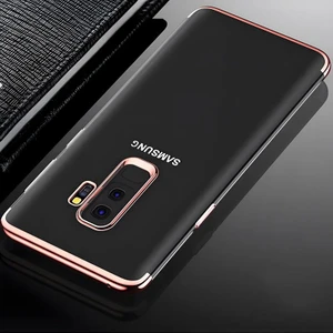 Cepustik Telefon Aksesuarları Galaxy A6 Plus 2018 Kılıf Dört Köşeli Lazer Silikon Kılıf