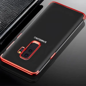 Cepustik Telefon Aksesuarları Galaxy A6 Plus 2018 Kılıf Dört Köşeli Lazer Silikon Kılıf
