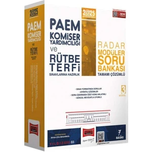 Yargı Yayınevi 2025 Paem Komiser Yardımcılığı ve Rütbe Terfi Sınavlarına Hazırlık Radar Serisi Tamamı Çözümlü Modüler Soru Bank