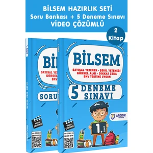 Ardışık Yayınları 1. Sınıf Bilsem Soru Bankası ve Deneme Sınavı Tamamı Video Çözümlü 2 Kitap Set