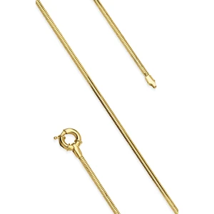 Fiyonk Kuyumculuk 14 Ayar Altın Omega Kilit Detaylı Balıksırtı Bileklik 2,50 mm