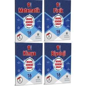 Özdebir Yayınları 9. Sınıf Fizik-Kimya-Biyoloji-Matematik Branş Deneme Sınavı 4 Kitap