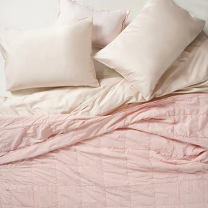 Zsa Zsa Zsu Solıd Kapitoneli Tek Kişilik  Pamuk Yatak Örtüsü 160  x  220  cm  Pembe