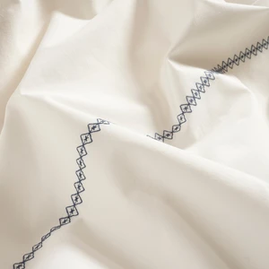 Zsa Zsa Zsu Braga Nakışlı 200 Tc Percale Kıng Sıze Pamuk %100 Pamuk Nevresim Seti 240x220 Cm Ekru