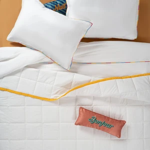 Zsa Zsa Zsu Faro Kapitoneli Çift Kişilik Pamuk %100 Pamuk Yatak Örtüsü 200x220 Cm Ekru - Sarı