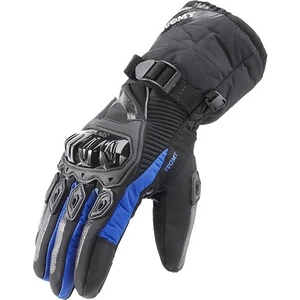 Motosiklet Eldivenleri Su Geçirmez Rüzgar Geçirmez Kış Sıcak Dokunmatik Ekran-Mavi-M (Yurt Dışından)