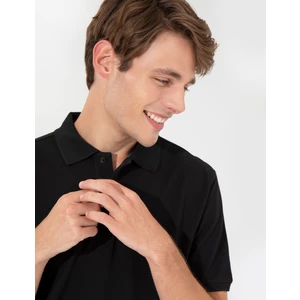 Pierre Cardin Erkek Siyah Regular Fit Polo Yaka Tişört 50249800-VR046
