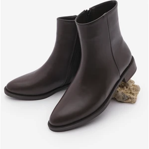 Kadın Fermuarlı Günlük Bot Longa Kahve