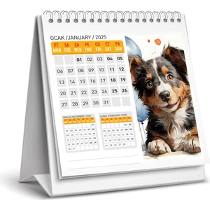 2025 Köpek Color Masa Takvimi