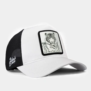 V1 Trucker Bengal Kaplan - 1 Kod Logolu Unisex Beyaz-Siyah Şapka (Cap)