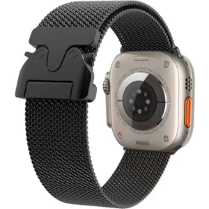 Titanyum Apple Watch Band 38-40-41MM S10 42MM 2024 Milanese Bilezik 10 9 8 7 6 5 Se 4 5