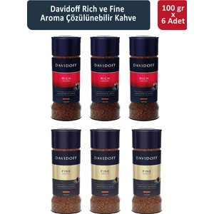 Rich ve Fine Aroma Çözünülebilir Kahve 100 gr x 6 Adet