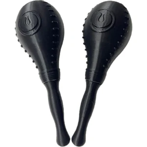 Bade Müzik Marakas Profesyonel Dikiş Desenli Carbon Fiber Siyah 1 Çift