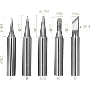 900M-T-K, 900M-T-I, 900M-T-3C, 900M-T-B, 900M-T-2.4D Yüksek Kalite Havya Ucu 5'li Set