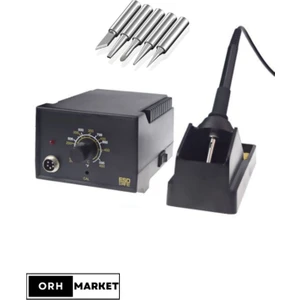 936 Isı Ayarlı Lehimleme İstasyonu – 5 Yedek Uçlu Profesyonel Elektronik Tamir Seti